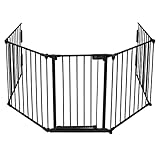 VOUNOT Kaminschutzgitter Metall, 5 Elemente inkl. Sicherheitstür, Konfigurationsgitter Faltbar,...